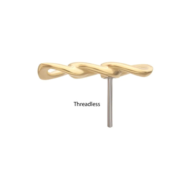 Invictus 14Kt Yellow Gold Threadless 3-Link Chain Top