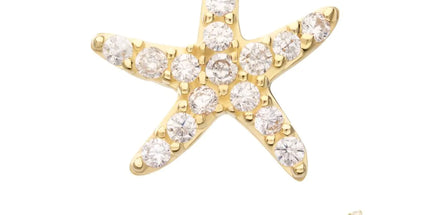 Invictus 14Kt Yellow Gold Threadless Pave Gem Starfish Top