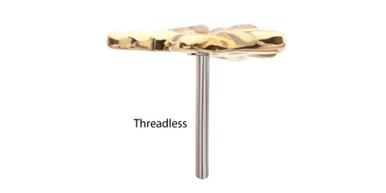 Invictus 14Kt Yellow Gold Threadless Marquise Wing Dragonfly Top