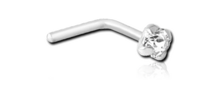 Sterling Silver Fashion Claw Nose Studs : Dog Leg