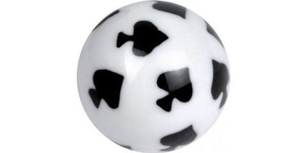 Acrylic Playing Card Ball Spades
