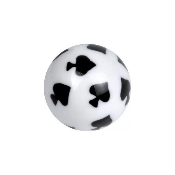 Acrylic Playing Card Ball Spades