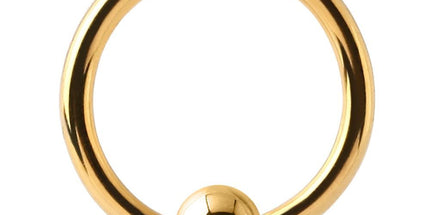 Bright Gold Ball Closure Rings