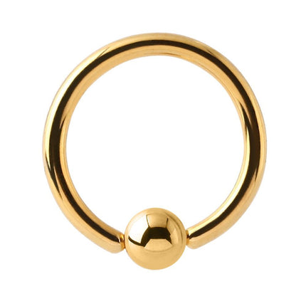 Bright Gold Ball Closure Rings