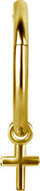 Bright Gold Hinged Segment Ring Cross Charm
