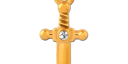 Gold Plated Dager Charm with jewel
