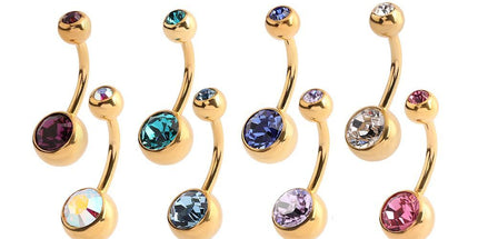 Bright Gold Double Jewelled Bananabells
