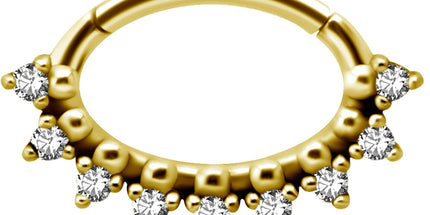 Bright Gold Daith Clicker Jewelled