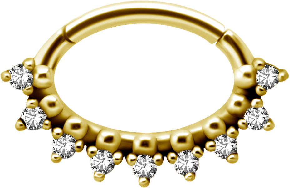 Bright Gold Daith Clicker Jewelled