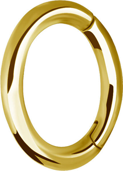 Bright Gold Oval Hinged Rook Ring