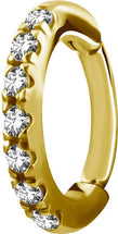 Bright Gold Oval Jewelled Hinged Rook Ring