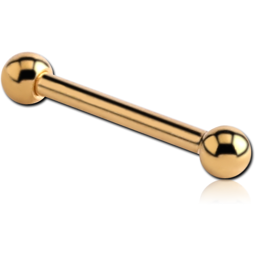 Gold PVD Coated Surgical Steel Micro Barbell