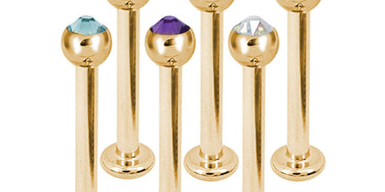 Bright Gold Micro Jewelled Labret