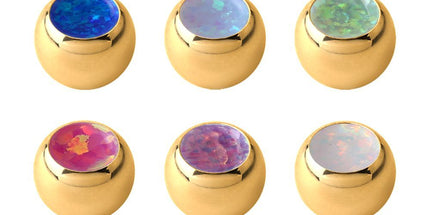 Bright Gold Jewelled Ball with Synthetic Opal