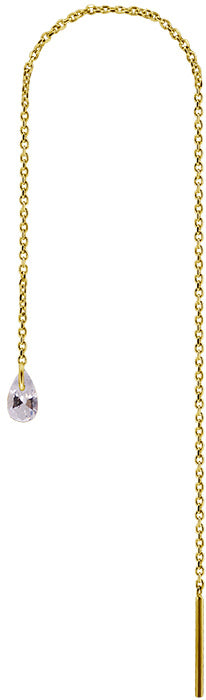 Bright Gold Threader Chain with Jewel