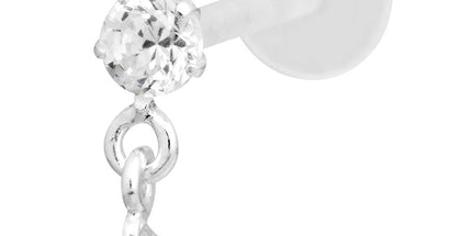 Bioplast Crystal Hanging Star Tragus Labret