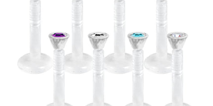Bioplast Jewelled Clear Stem Labrets