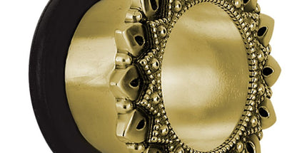 Ornate Cast Brass Single Flared Eyelet 2