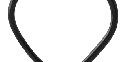 Black Steel Annealed Heart Continuous Ring