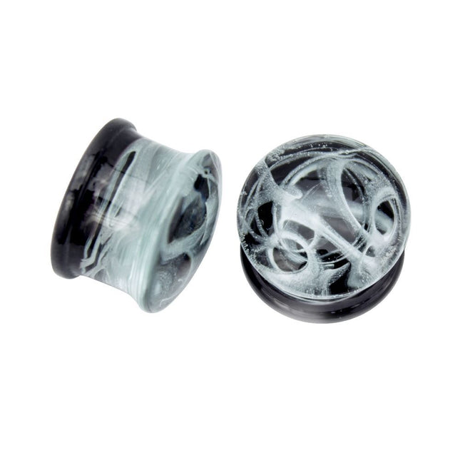 Black Smokey Glass Plugs