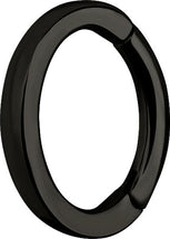 Black Steel Oval Hinged Rook Ring