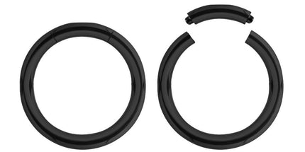 Black Steel Smooth Segment Ring