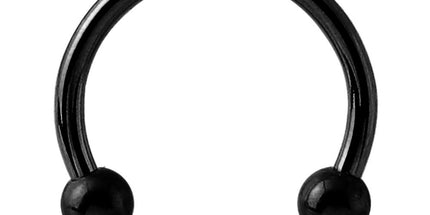 Black Steel Micro Circular Barbell