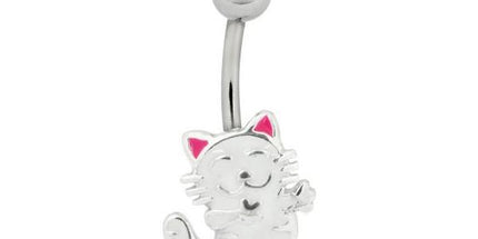 Steel Basicline Cartoon Style Cat Navel Bananabell
