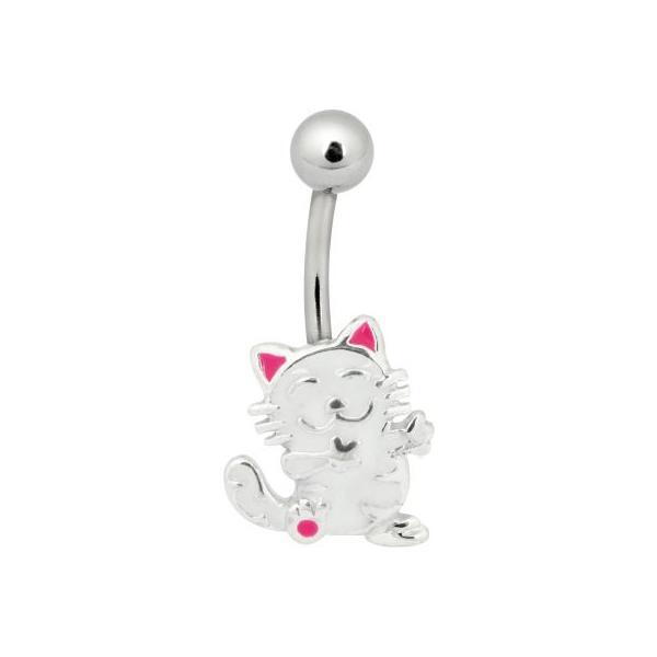 Steel Basicline Cartoon Style Cat Navel Bananabell