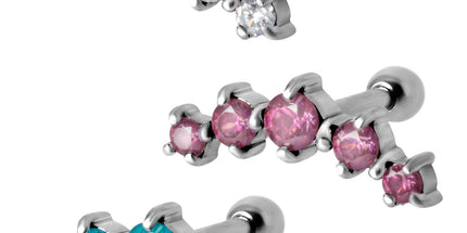 Steel Prong Set 5 Opal Barbell