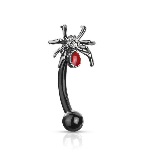Curved Barbell Red Spider