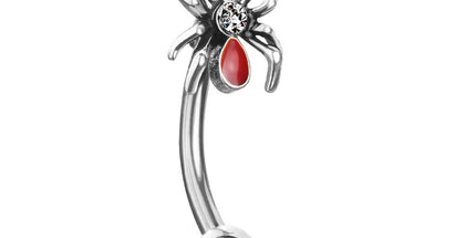 Curved Barbell Red Spider