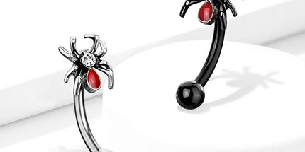 Curved Barbell Red Spider