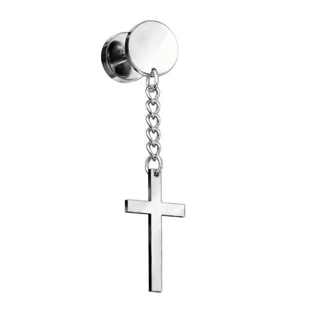 Cross Chain Dangle Fake Plug