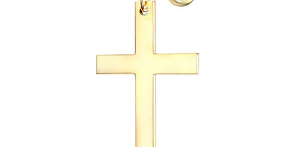 Steel Jewelled Barbell with Cross Dangle
