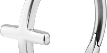 Surgical Steel Cross Hinged Conch Ring