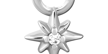 Clear Jewelled Star Charm