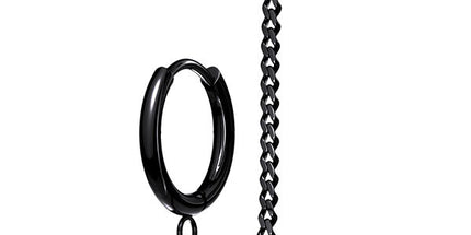 Steel Jewelled Barbell with Chain Linked Hoop