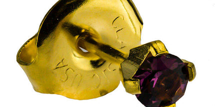 24ct Gold Plate Clawset Birthstone Regular