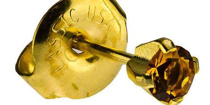 24ct Gold Plate Clawset Birthstone Regular