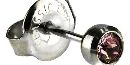 White Stainless Bezelset Birthstone Regular