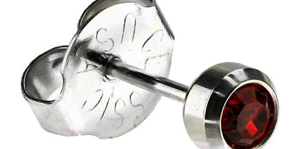 White Stainless Bezelset Birthstone Regular