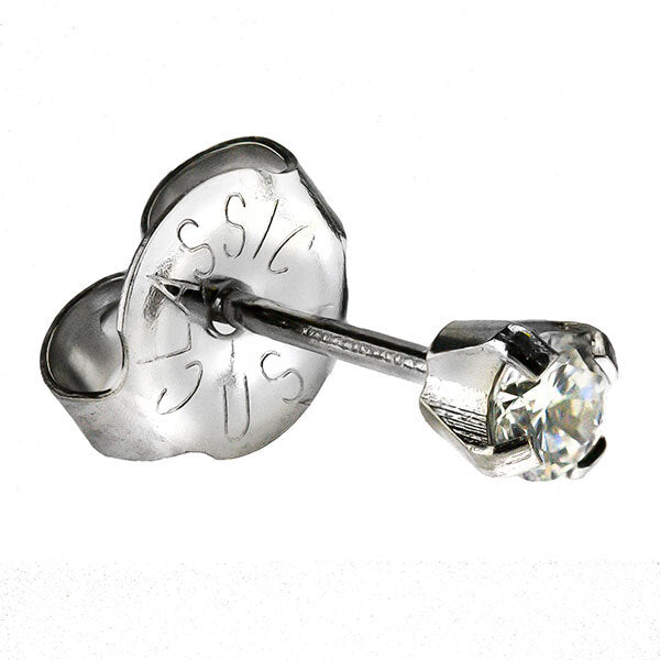 White Stainless Cubic Zirconia Regular in Blue, Clear & Pink