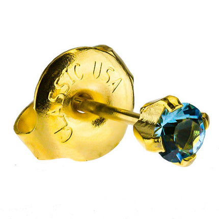 24ct Gold Plate Clawset Cubic Zirconia Regular