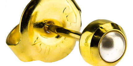 24ct Gold Plate Pearl Bezelset