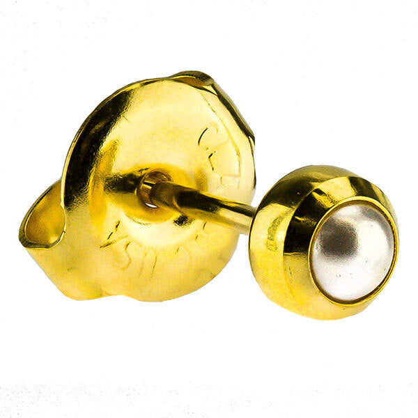 24ct Gold Plate Pearl Bezelset