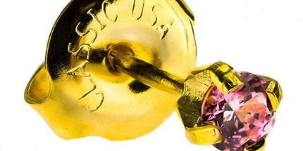 24ct Gold Plate Clawset Cubic Zirconia Regular
