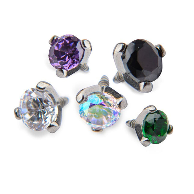 Invictus Titanium Prong Set Gem