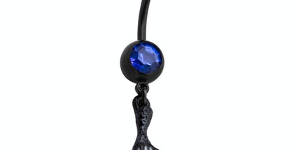Mermaid Tail Dangle Black Plated Fashion Navel