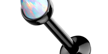 Steel Opal Cone Internally Threaded Labret
